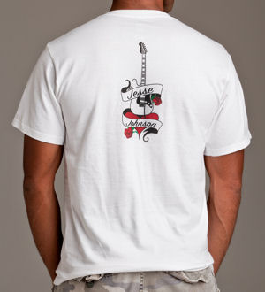 Men’s White 100% Cotton, Short Sleeve T-shirt, back